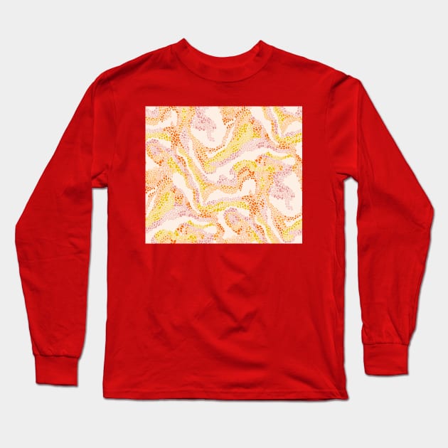 Summer Beach Waves Long Sleeve T-Shirt by Carolina Díaz